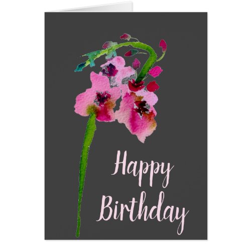 Pink Verbascum floral  flower birthday