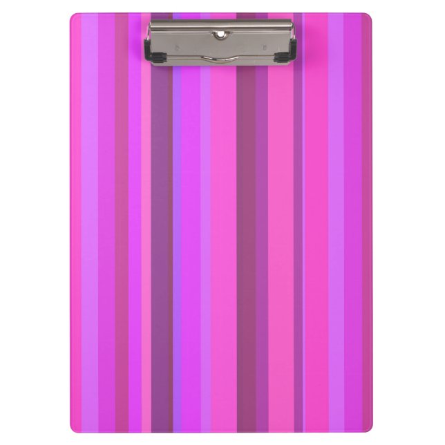 Pink vertical stripes clipboard (Front)