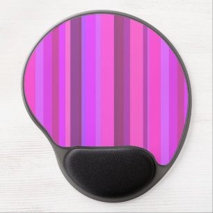Pink vertical stripes gel mouse pad