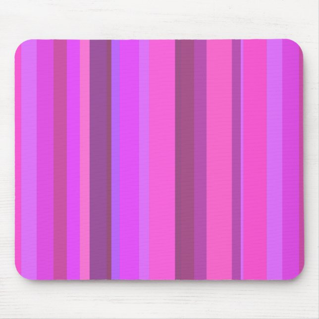 Pink vertical stripes mouse pad (Front)