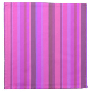 Pink vertical stripes napkin