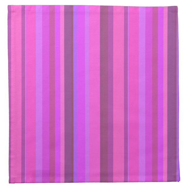 Pink vertical stripes napkin (Front)