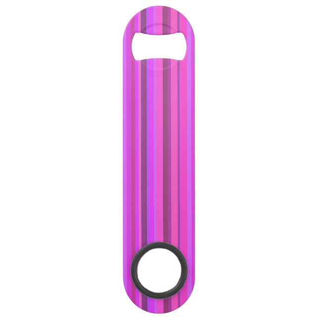 Pink vertical stripes speed bottle opener (Front)