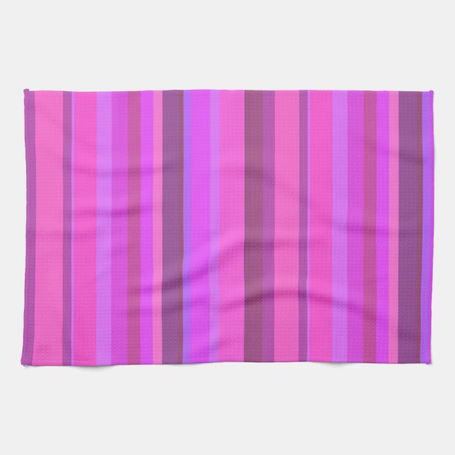 Pink vertical stripes towel (Horizontal)