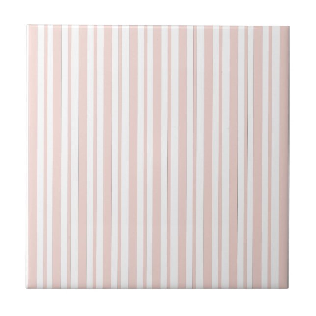 Pink Verticall Pinstripe Ceramic Tile (Front)