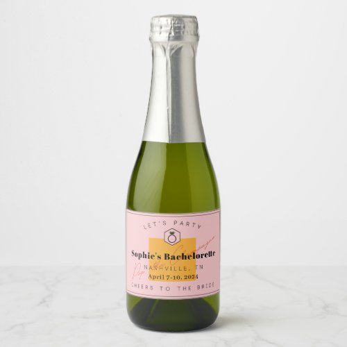 Pink Veuve Bachelorette Party Mini Champagne Label