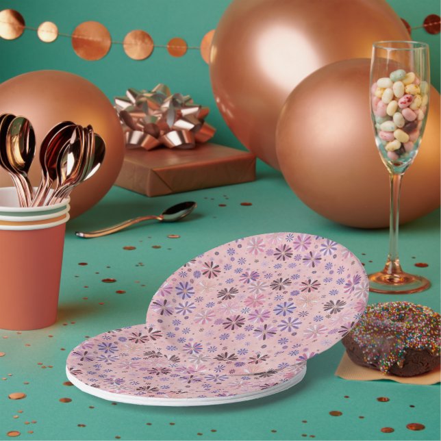 pink vibe paper plates (Multi)