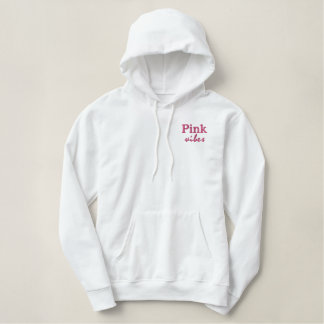 Pink Vibes | In October We Wear Pink Embroidered Hoodie