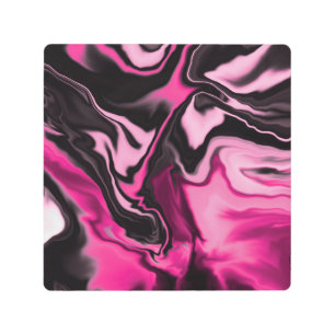 pink ,vibratory,abstract, chakra, zen, meditation, metal print