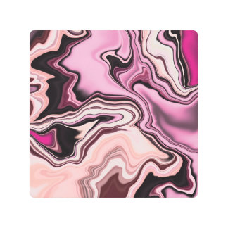 pink ,vibratory,abstract, chakra, zen, meditation, metal print