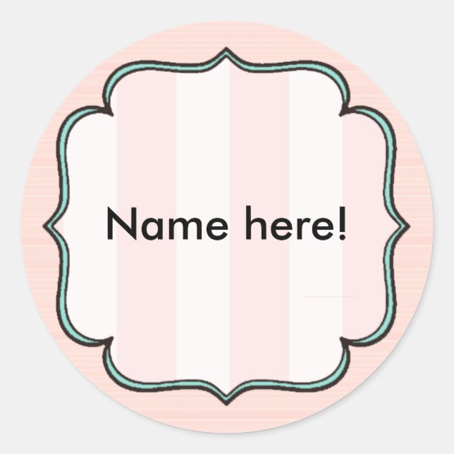 Pink Victorian Custom Sticker (Front)