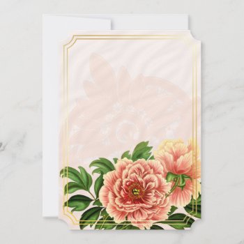 Pink Victorian Flowers & Lace Blank Invite by LilithDeAnu at Zazzle