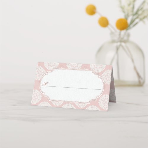 Pink Victorian High Tea Party Blank Place Card