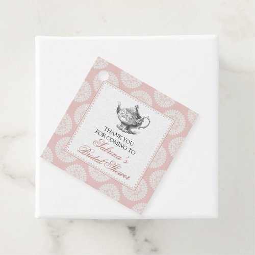 Pink Victorian High Tea Party Favor Tags