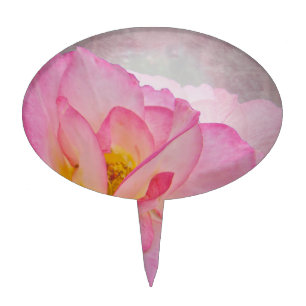 Pink Victorian Rose Cake Topper