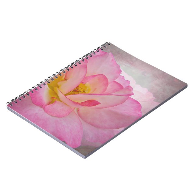 Pink Victorian Rose Notebook (Left Side)