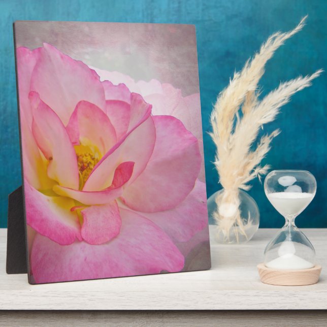 Pink Victorian Rose Plaque (Side)