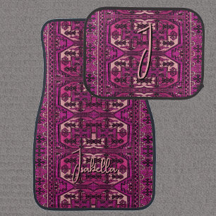 Pink Victorian Rug Car Mats