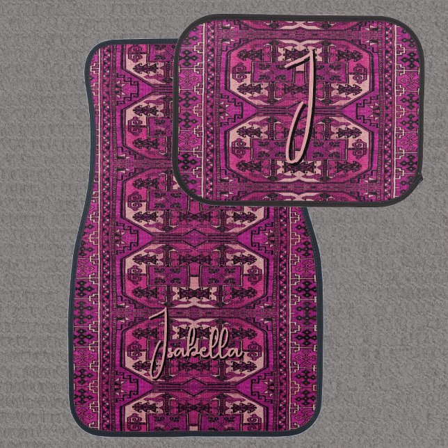 Pink Victorian Rug Car Mats (Creator Uploaded)