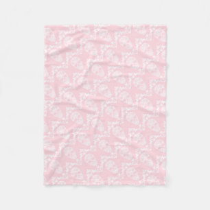 pink victorian skulls fleece blanket