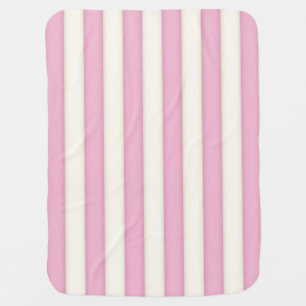 Pink Victorian Stripes Cottage Style Baby Blanket