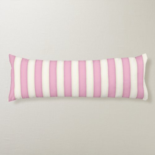 Pink Victorian Stripes Cottage Style Body Pillow