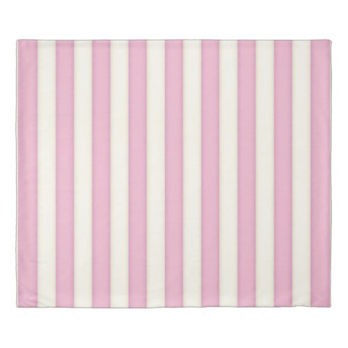 Pink Victorian Stripes Cottage Style Duvet Cover