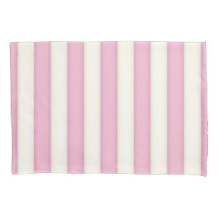 Pink Victorian Stripes Cottage Style Pillow Case