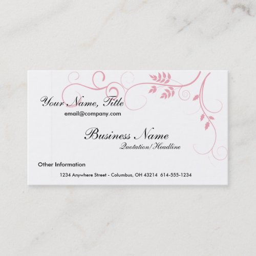 Pink Vine Business Cards