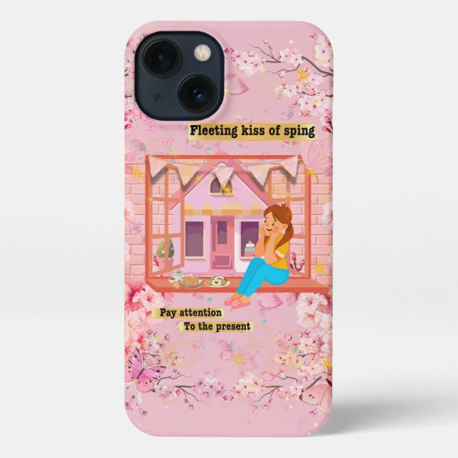 Pink Vintage Aesthetic Collage iPhone Case (Back)