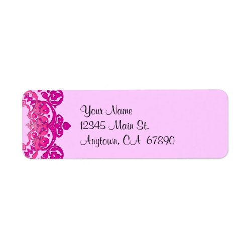 Pink Vintage Art Custom Return Address Labels