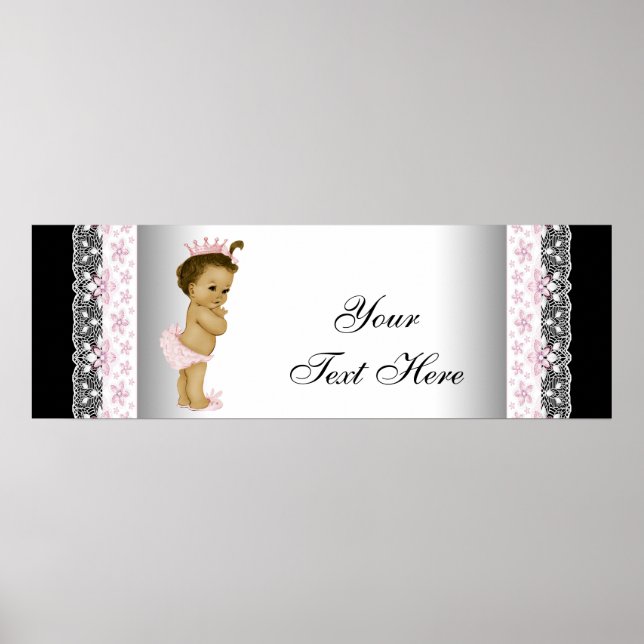 Pink Vintage Baby Girl Princess Poster (Front)