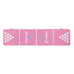 Pink Vintage BL Heart Signature Beer Pong Table