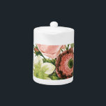 Pink Vintage Bouquet Teapot<br><div class="desc">I've brought you some flowers - but these kind will never wilt! :)</div>
