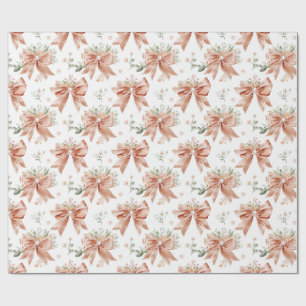 Pink Vintage Bow Wrapping Paper Gift Wrap