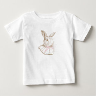 Pink Vintage Bunny Some Bunny Is Turning One Baby T-Shirt