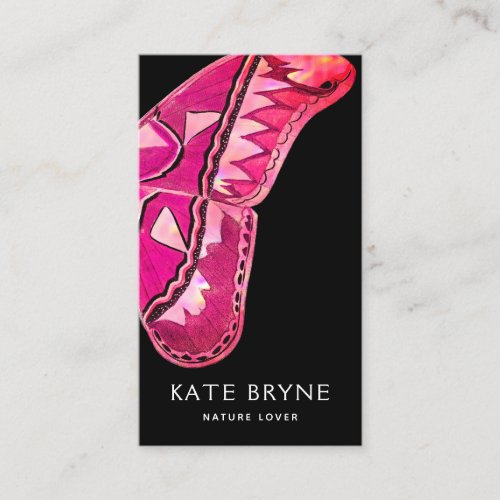 Pink Vintage Butterfly Business Card