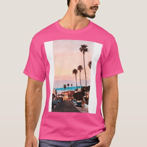 Pink Vintage California T_Shirt