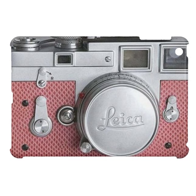Pink Vintage Camera  iPad Mini Case (Back Horizontal)