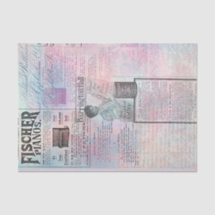Pink Vintage Catalog Tissue Paper