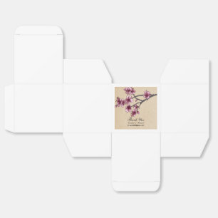 Pink Vintage Cherry Blossoms Favor Boxes