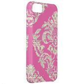 Pink Vintage Damask iPhone 5 Case (Back/Right)