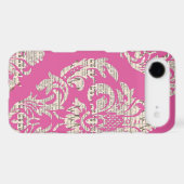Pink Vintage Damask iPhone 5 Case (Back (Horizontal))