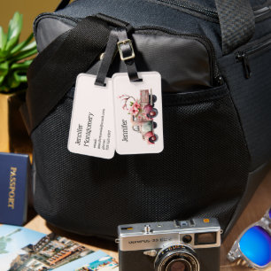 Pink Vintage Farmer's Truck Luggage Tag