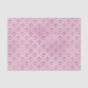 Pink Vintage Filigree Pattern Tissue Paper