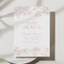 Pink Vintage Floral Chinoiserie Baby Shower Invitation
