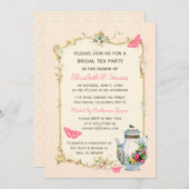Pink Vintage French Bridal Tea Party Invitation (Front/Back)