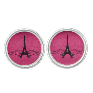 Pink Vintage French Flourish Cufflinks