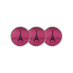 Pink Vintage French Flourish Golf Ball Marker