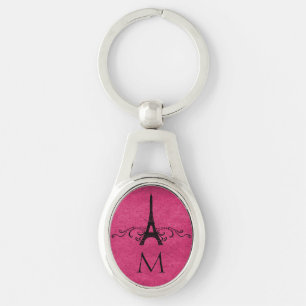 Pink Vintage French Flourish Keychain